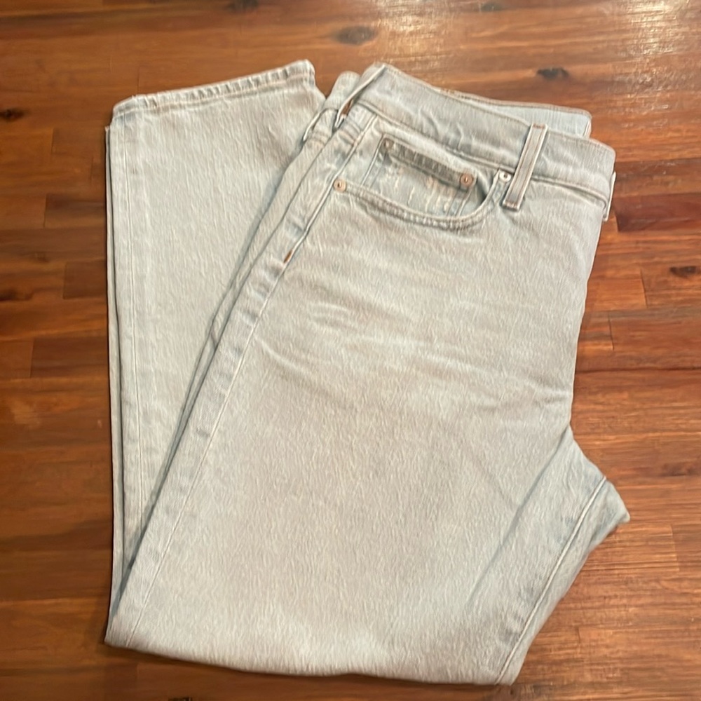 Madewell Light Wash Straight Leg Jeans